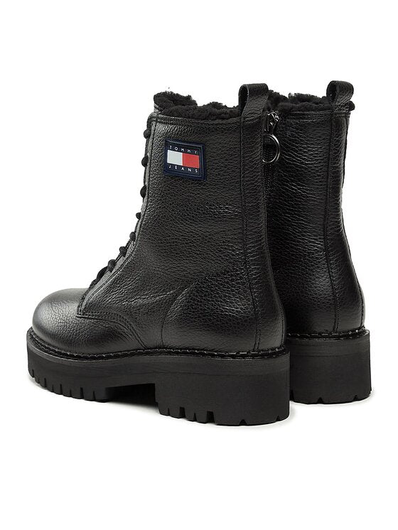 Tommy Jeans dámske členkové topánky TJW Urban Boot čierne