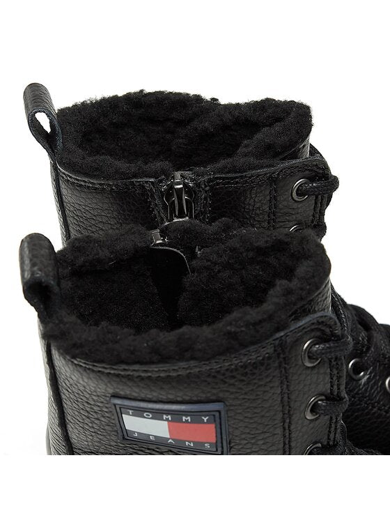 Tommy Jeans dámske členkové topánky TJW Urban Boot čierne