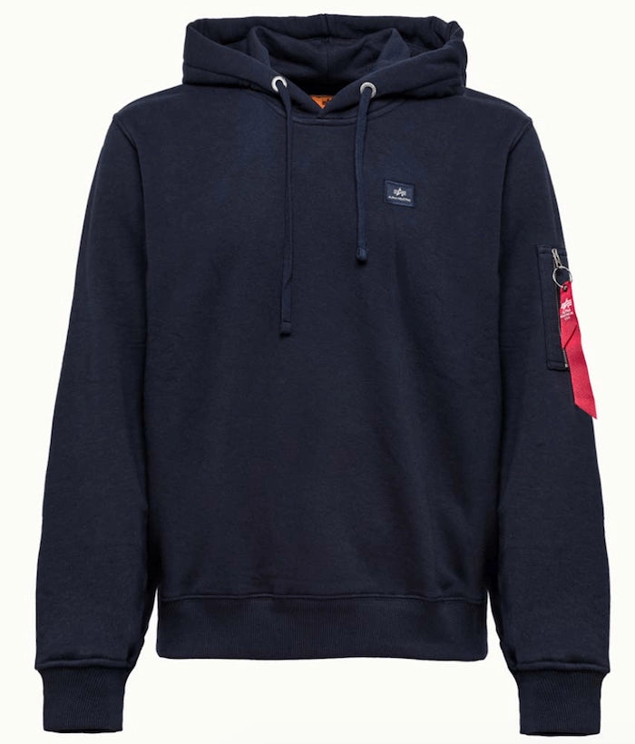 Alpha Industries pánska mikina X-Fit s kapucňou - tmavomodrá
