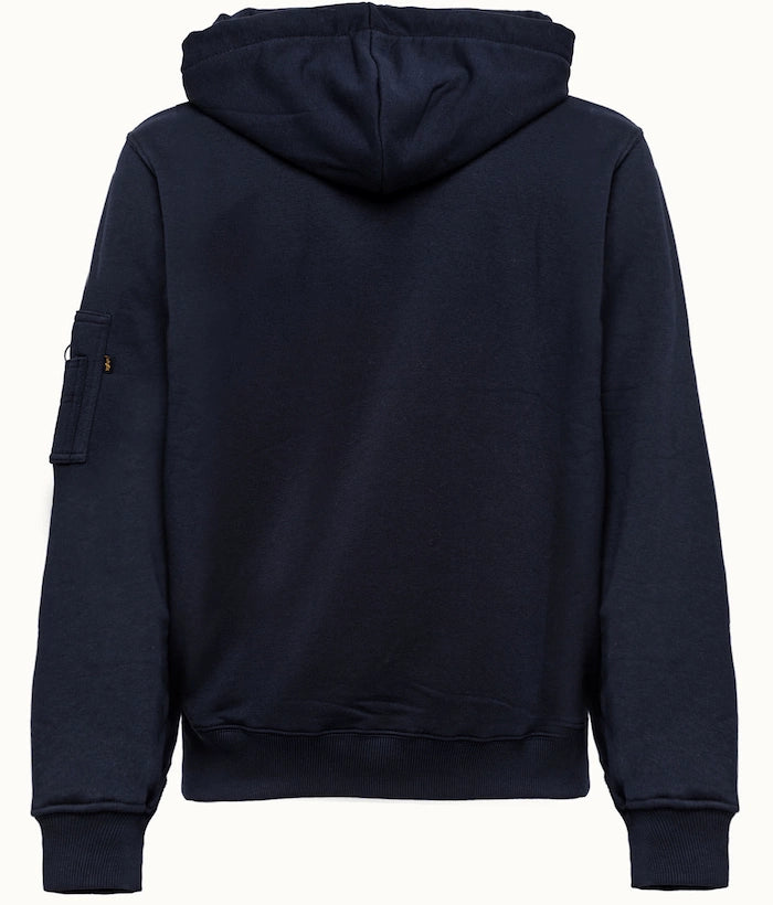 Alpha Industries pánska mikina X-Fit s kapucňou - tmavomodrá