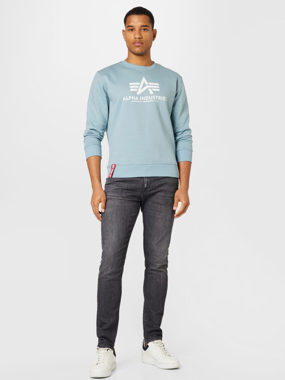 Alpha Industries Basic Sweater Sweatshirt blue Pánsky Pulóver