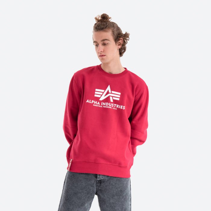 Alpha Industries pánska mikina Basic červená