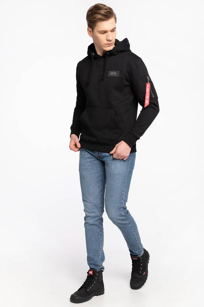 Alpha Industries pánska mikina čierna s kapucňou