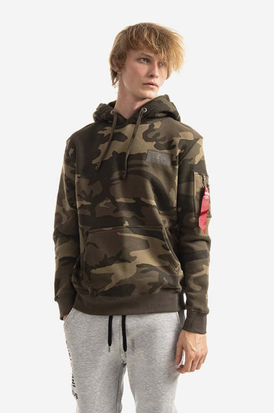 Alpha Industries pánska mikina s kapucňou Camo