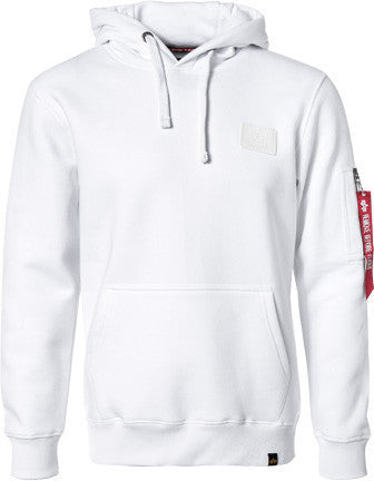 Alpha Industries pánska mikina s kapucňou biela