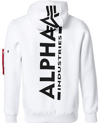 Alpha Industries pánska mikina s kapucňou biela