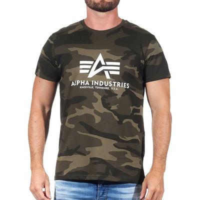 Alpha Industries pánske tričko Basic Olive Camo