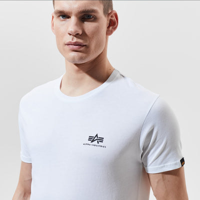 Alpha Industries pánske tričko Basic T Small Logo biela