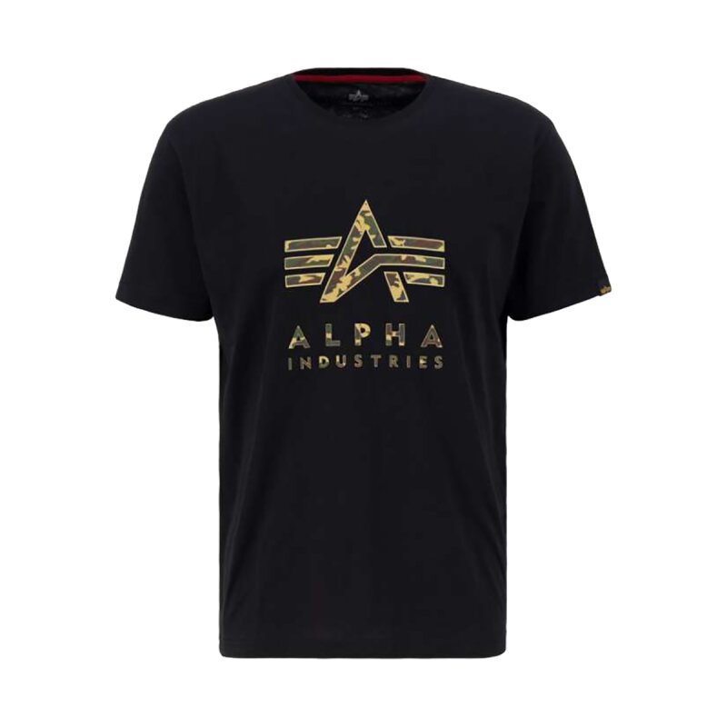 Alpha Industries pánske tričko Camo PP - čierne