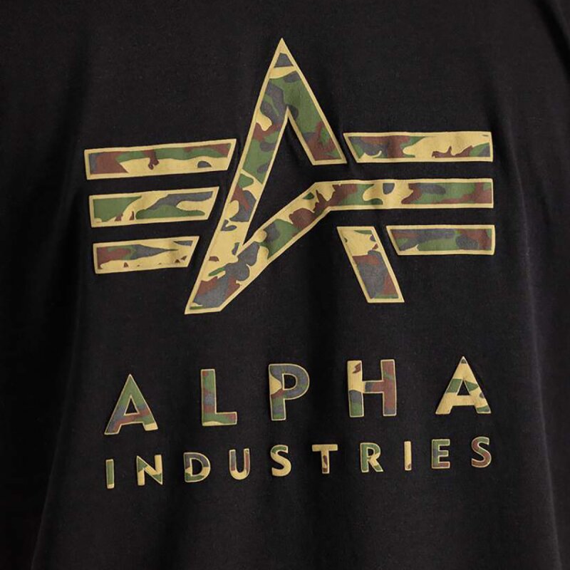 Alpha Industries pánske tričko Camo PP - čierne