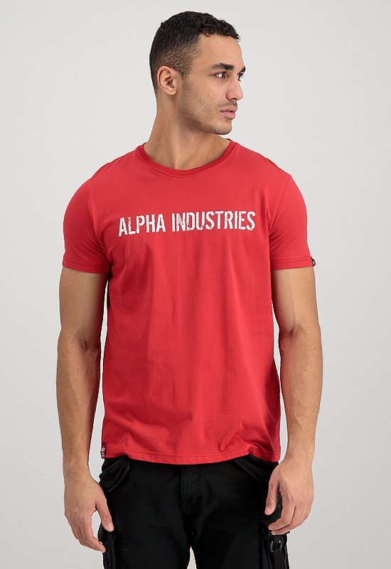 Alpha Industries pánske tričko RBF Moto T - Červené/Biele