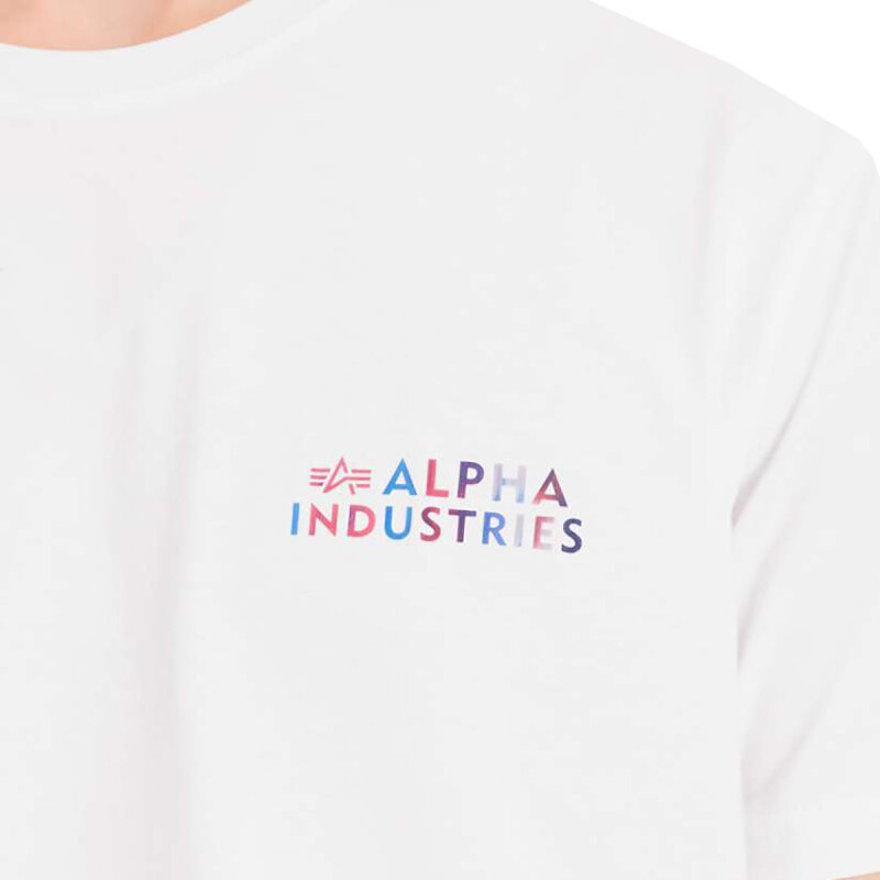 Alpha Industries pánske tričko biele s malým logom