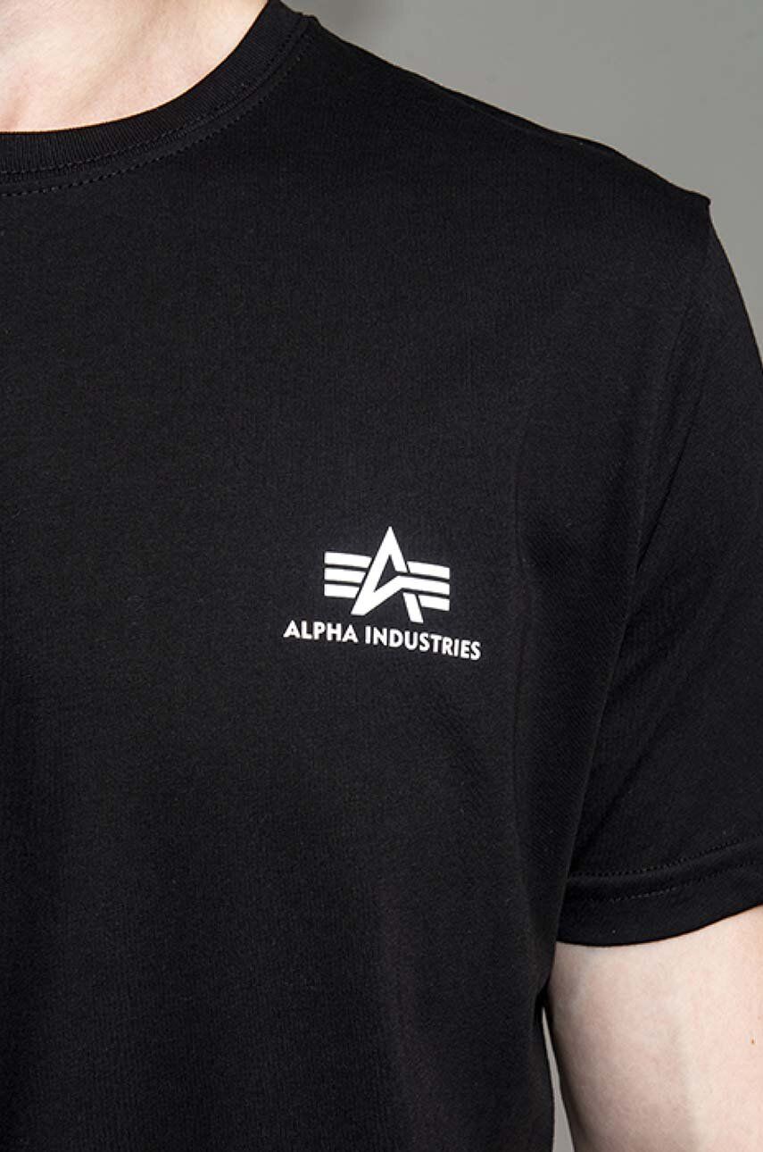 Alpha Industries pánske tričko čierne s logom