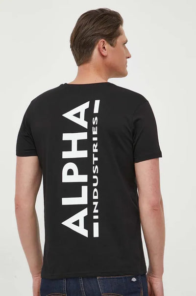 Alpha Industries pánske tričko čierne s nápisom