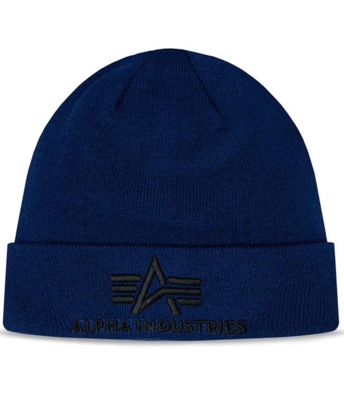 Alpha Industries unisex čiapka 3D Beanie modrá