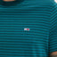 Bavlnené tričko Tommy Jeans pánske, zelená farba, vzorované,