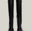 Leather Cleat Knee-High Boots