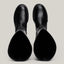 Leather Cleat Knee-High Boots