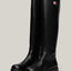 Leather Cleat Knee-High Boots