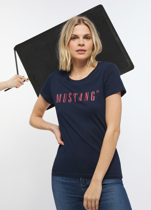 Mustang dámske tričko Alina C Logo Tee modré