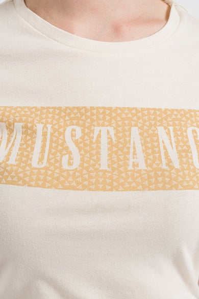 Mustang dámsky T-shirt krémovo-biely