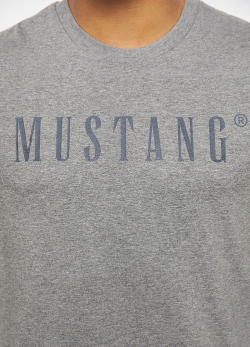 Mustang pánske tričko Alina C Logo Tee sivé