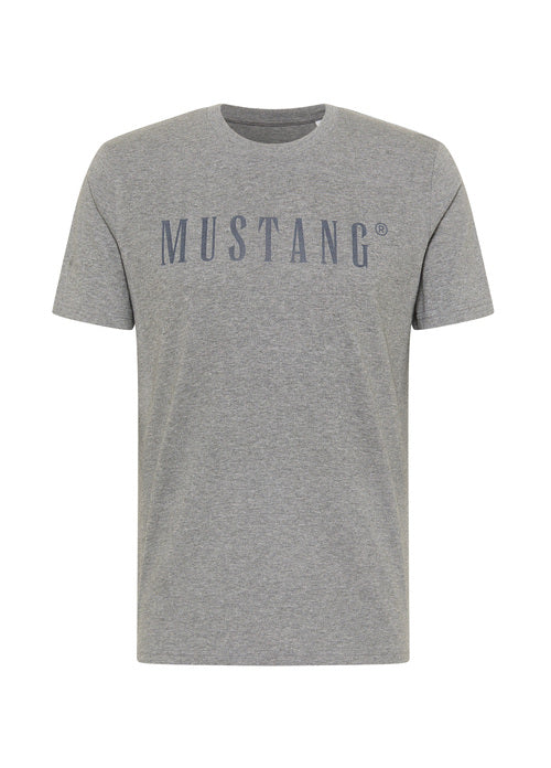 Mustang pánske tričko Alina C Logo Tee sivé