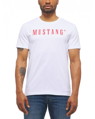 Mustang pánske tričko s krátkym rukávom biele