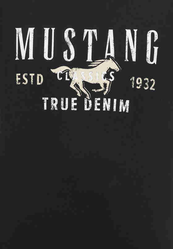 Mustang pánske tričko s potlačou - čierne