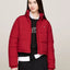 TOMMY JEANS Zip-Thru Cropped Puffer Jacket dámska bunda červená