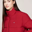 TOMMY JEANS Zip-Thru Cropped Puffer Jacket dámska bunda červená