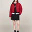 TOMMY JEANS Zip-Thru Cropped Puffer Jacket dámska bunda červená