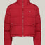 TOMMY JEANS Zip-Thru Cropped Puffer Jacket dámska bunda červená