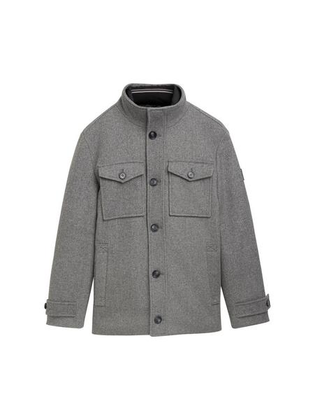Tom Tailor Wool Jacket 2 in 1, Steel Grey