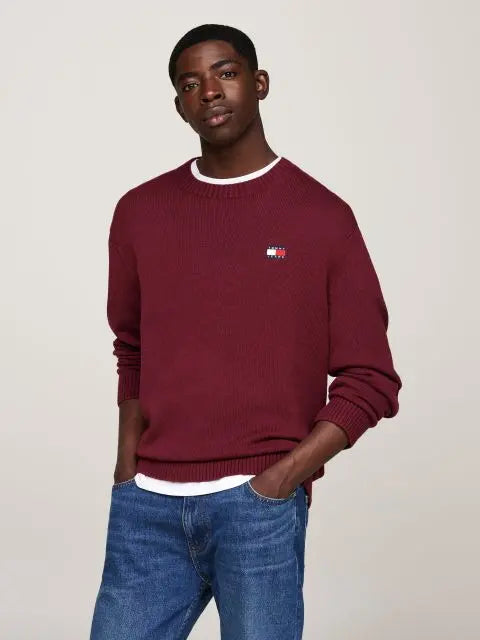 Tommy Badge Jumper With Wool Pánsky Pulóver