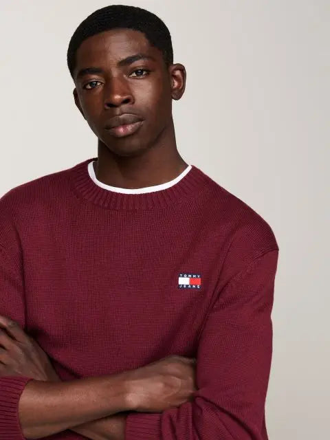 Tommy Badge Jumper With Wool Pánsky Pulóver