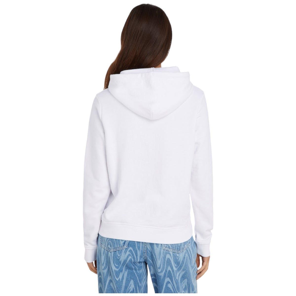 Tommy Hilfiger dámska mikina s kapucňou biela TJW REG SERIF LINEAR HOODIE