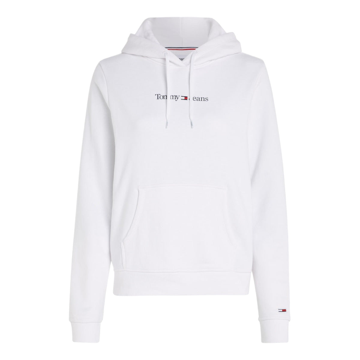 Tommy Hilfiger dámska mikina s kapucňou biela TJW REG SERIF LINEAR HOODIE