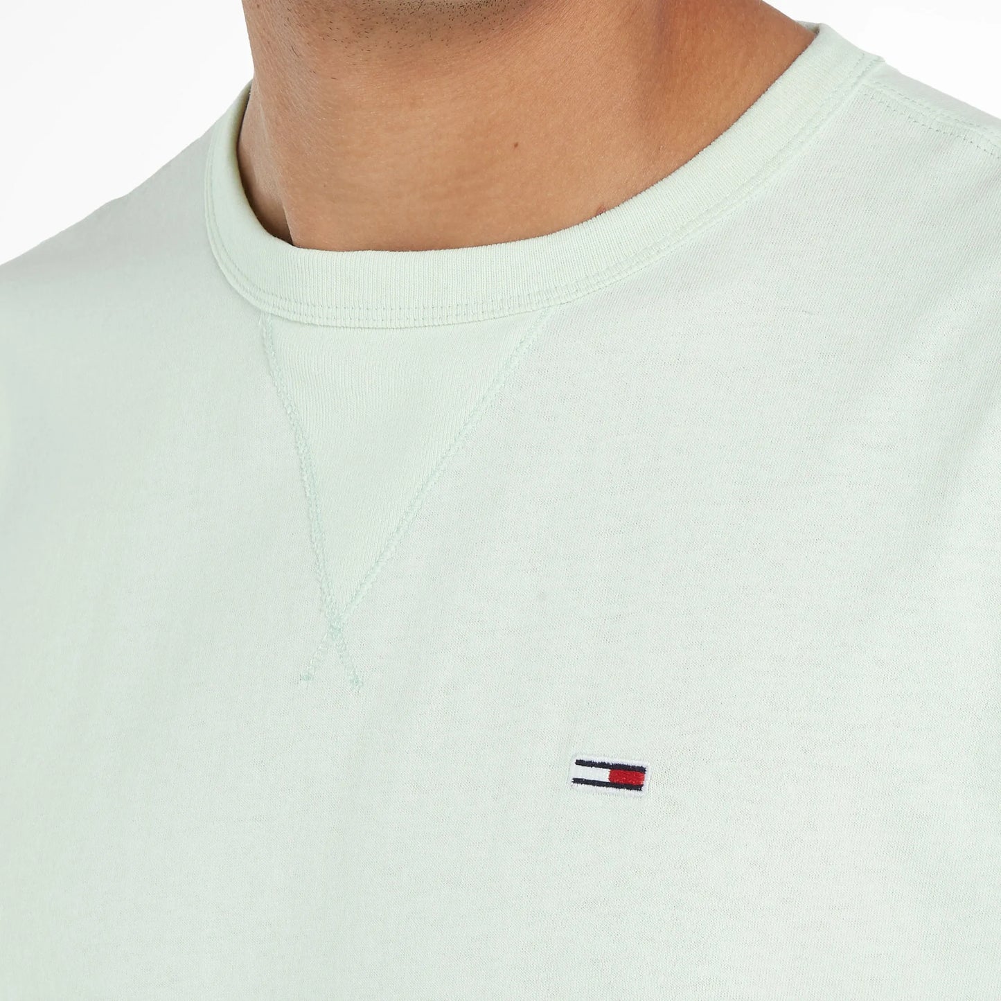 Tommy Hilfiger pánske tričko CLSC Rib Flag svetlo zelené