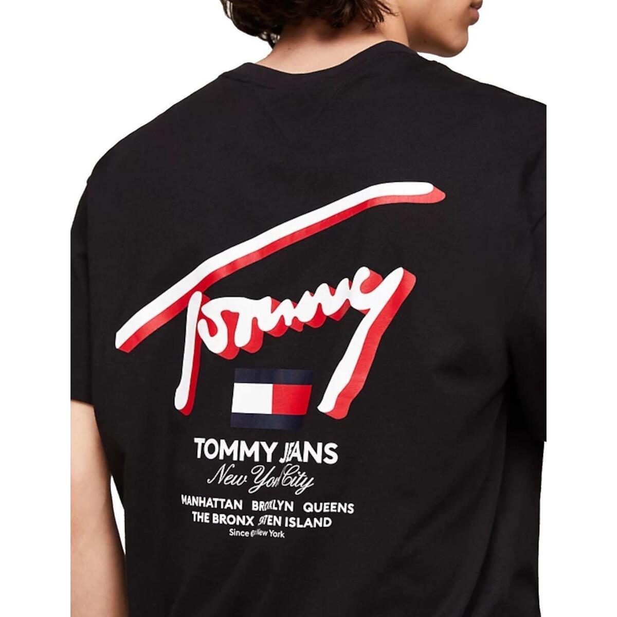 Tommy Hilfiger pánske tričko s potlačou čierne