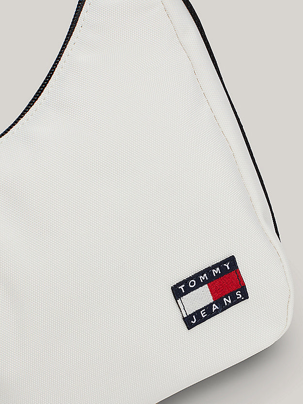 Tommy Jeans Essential Repeat Logo Shoulder Kabelka Bielá