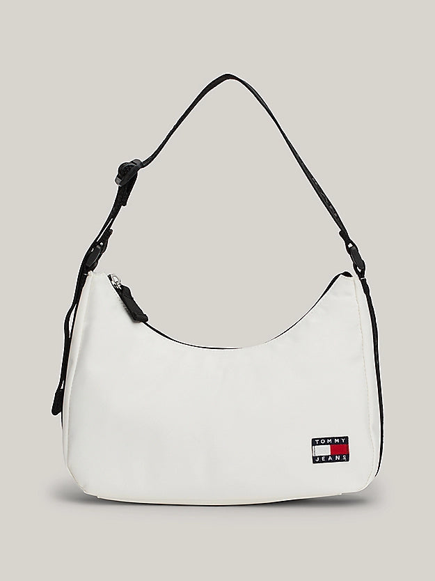 Tommy Jeans Essential Repeat Logo Shoulder Kabelka Bielá