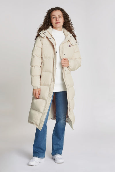 Tommy Jeans Natural Alaska Long Puffer dámska bunda