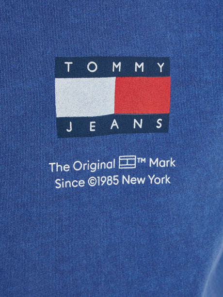 Tommy Jeans Novelty Logo Crew Neck T-Shirt in Blue