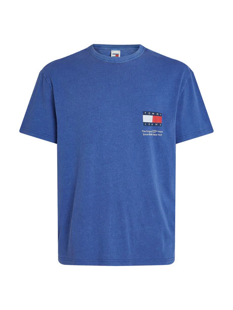 Tommy Jeans Novelty Logo Crew Neck T-Shirt in Blue
