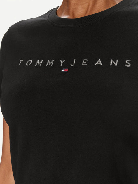 Tommy Jeans dámska bavlnená tričko čierna