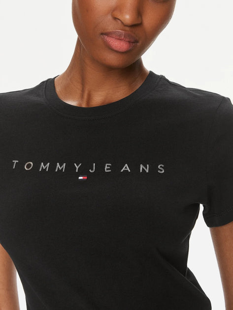 Tommy Jeans dámska bavlnená tričko čierna