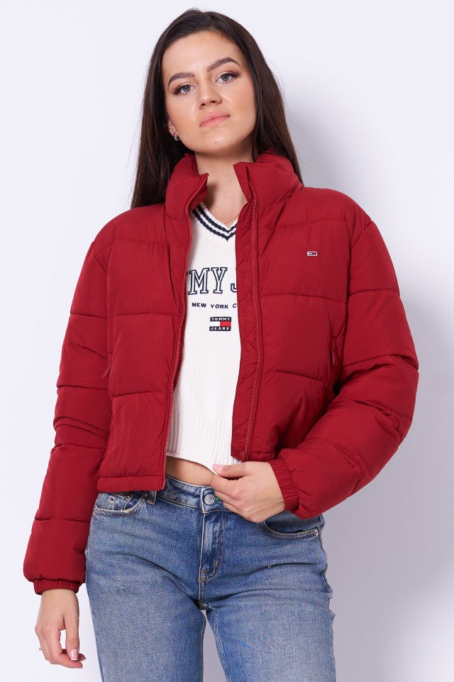 Tommy Jeans dámska bunda červená