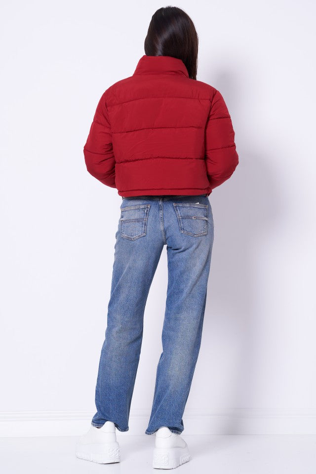 Tommy Jeans dámska bunda červená