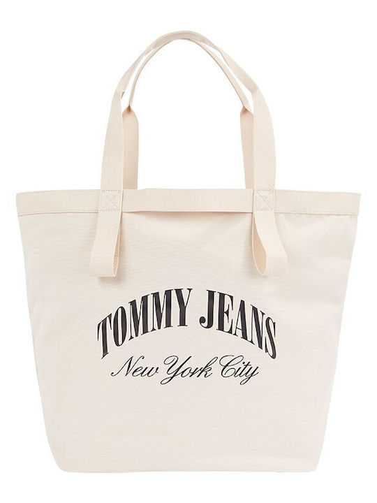 Tommy Jeans dámska látková taška béžová